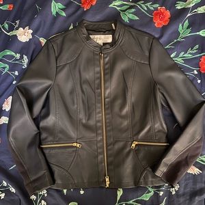 Blue leather type jacket
